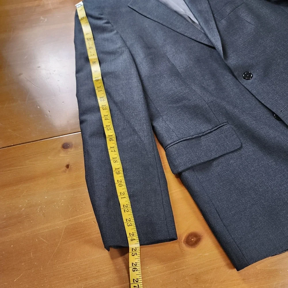 Brooks Brothers 346 Suit Jacket Men's 44R Gray Wool Blend‎ Stretch Career Office